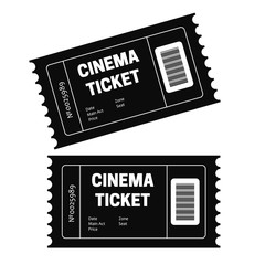 Two cinema vector tickets isolated. Movie tickets. Event icons