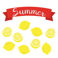 pattern with lemons. Bright summer design. lemon background texture