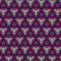 Seamless pattern background. Symmetric vintage fabric texture. Decor for design trendy fashion clothes, textile and print. High resolution desktop wallpaper. Template for hand made products decoration