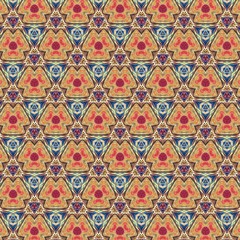 Seamless pattern background. Symmetric vintage fabric texture. Decor for design trendy fashion clothes, textile and print. High resolution desktop wallpaper. Template for hand made products decoration