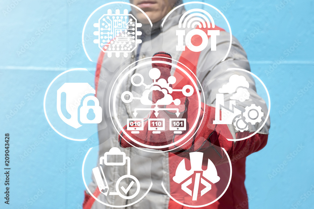 Poster ai iot big database cloud networking smart computing digital manufacture. network information indust