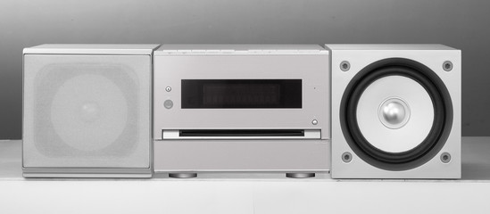 Obraz premium Stereo set in square shape, isolated with clipping path.