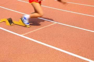 Sports meeting, the athlete sprint start