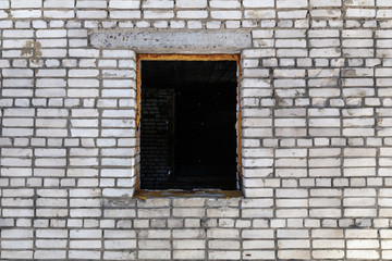 window opening of unfinished house