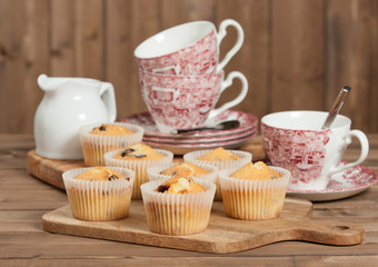 Home Baked Muffins With Coconut, Cranberry, White Chocolate.