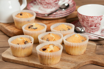 Home Baked Muffins With Coconut, Cranberry, White Chocolate.