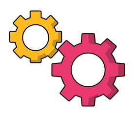 gears teamwork collaboration innovation image vector illustration