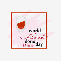 World Blood Donor Day Vector Template Design Illustration