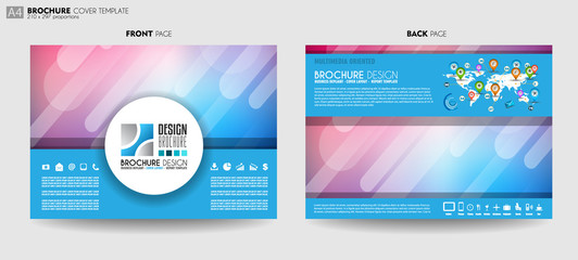 Brochure template, Flyer Design or Depliant Cover for business purposes. Elegant layout