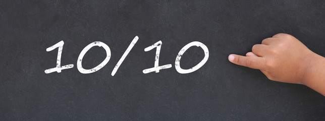 Appréciation 10/10 sur ardoise