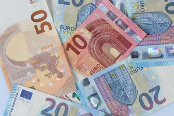 finance and business concept: euro currency banknote