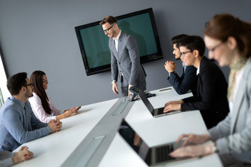 Business colleagues in conference room