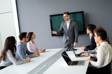 Group of architects working on project