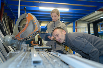 customer inspecting the modified product