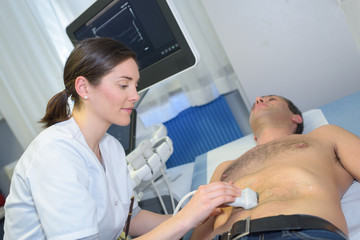 performing abdominal ultrasound