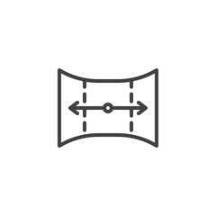 Panorama view mode outline icon. linear style sign for mobile concept and web design. Panoramic view simple line vector icon. Symbol, logo illustration. Pixel perfect vector graphics