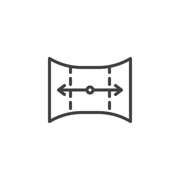 Panorama view mode outline icon. linear style sign for mobile concept and web design. Panoramic view simple line vector icon. Symbol, logo illustration. Pixel perfect vector graphics