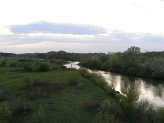 Summer landscape with a river