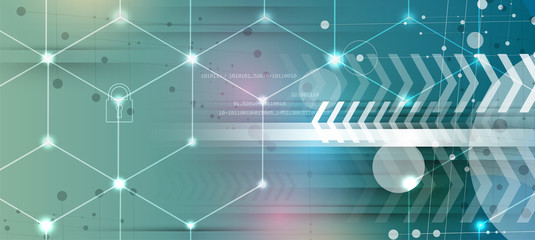 Neural network concept. Connected cells with links. High technology process. Abstract background