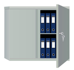 Filing cabinet isolated over white background vector eps 10