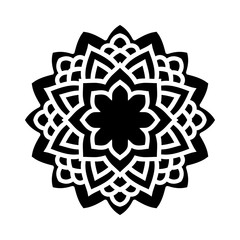 Arabesques black and white color. Template for engraving, embroidery, burning out on a tree and other creative. Logo eco style.