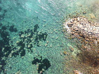 Italian sea on top view