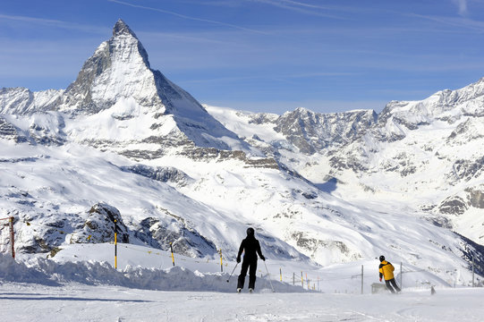 Switzerland, Canton Of Vaud, Zermatt Ski Resort, Matterhorn