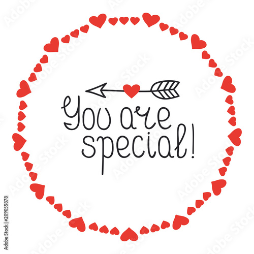Download "Round Heart Frame. You Are Special. Romantic Labels ...