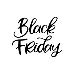 Hand drawn lettering card. The inscription: Black Friday. Perfect design for greeting cards, posters, T-shirts, banners, print invitations.