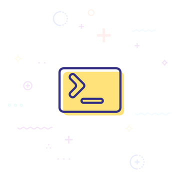 Vector illustration of command line icon design