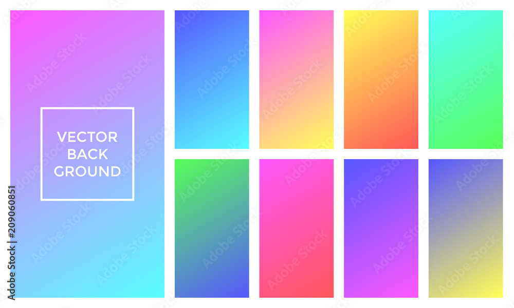 Poster soft colors vector background of gradient palette