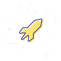 Rocket icon illustration isolated vector sign symbol
