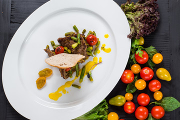 Meat and vegetables dish