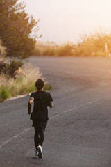 Fototapeta premium Athlete practicing outdoors for marathon