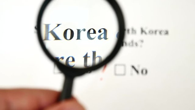 Concept of War Or Friendship And Nuclear Talks Deal Between South Korea And North Korea