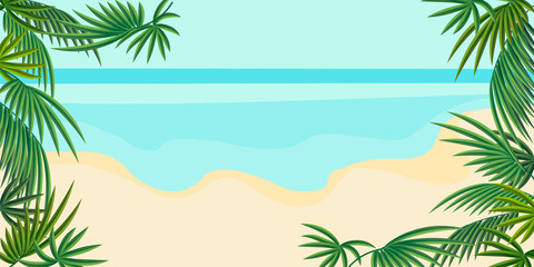 Fototapeta na wymiar A palm leaf. Abstract pattern for the background of banners and sites .Vectoral illustration.