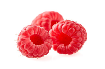 Raspberries Isolated on White Background