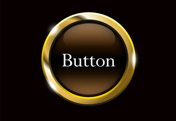 Gold button shiny metallic,