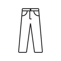 trousers outline stroke icon vector