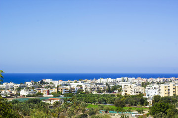 Fototapeta na wymiar Landscape of town Paphos and sea, Cyprus
