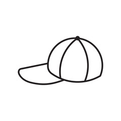 hat outline stroke icon vector
