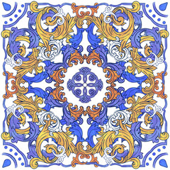 Azulejos Portuguese watercolor