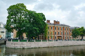 Fototapeta na wymiar St. Petersburg; view of the island of New Holland