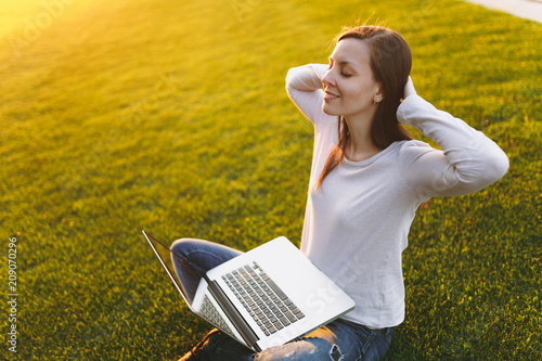 Young Student Brunette Female In Casual Clothes Woman