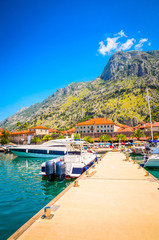 Port in old town Kotor, Montenegro.