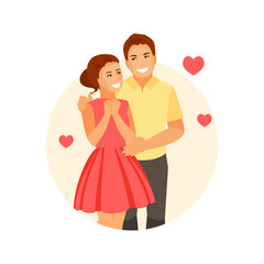 Couple in love vector