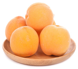 peaches isolated on white background