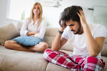 Young couple having problems in their relationship