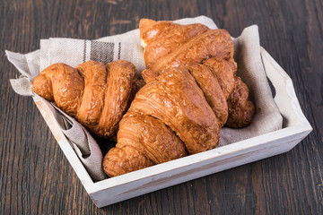 freshly baked croissants