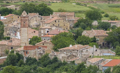 Fototapeta na wymiar Navajun village in La Rioja province, Spain